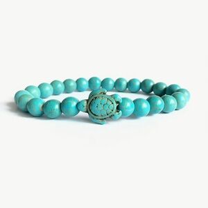Bohemian Turquoise Turtle Beaded Bracelet NEW
